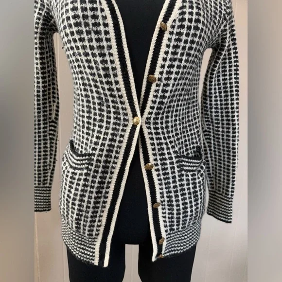 J. Crew • 100% Merino Wool Gold Button Cardigan Sweater - Picture 3 of 11